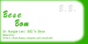 bese bom business card